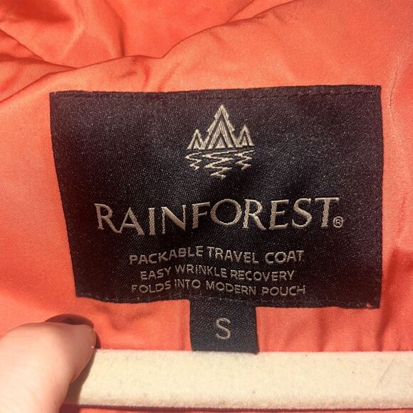 ✨Rainforest Ladies Rain Orange Sz Small Jacket✨ - Picture 8 of 9